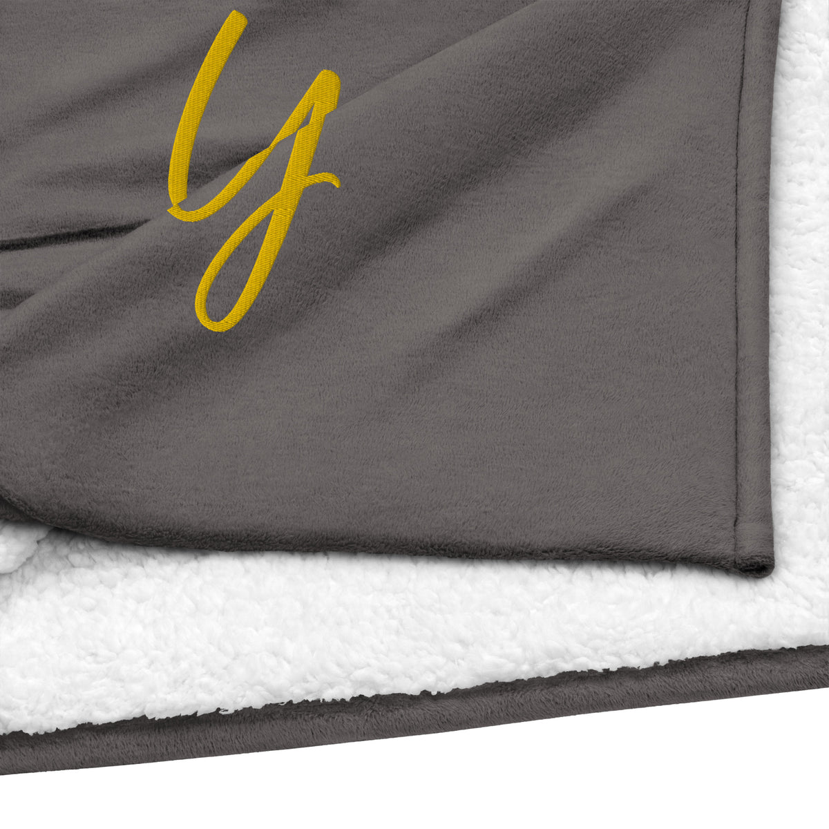 EMBROIDERED PREMIUM SHERPA BLANKET-Y