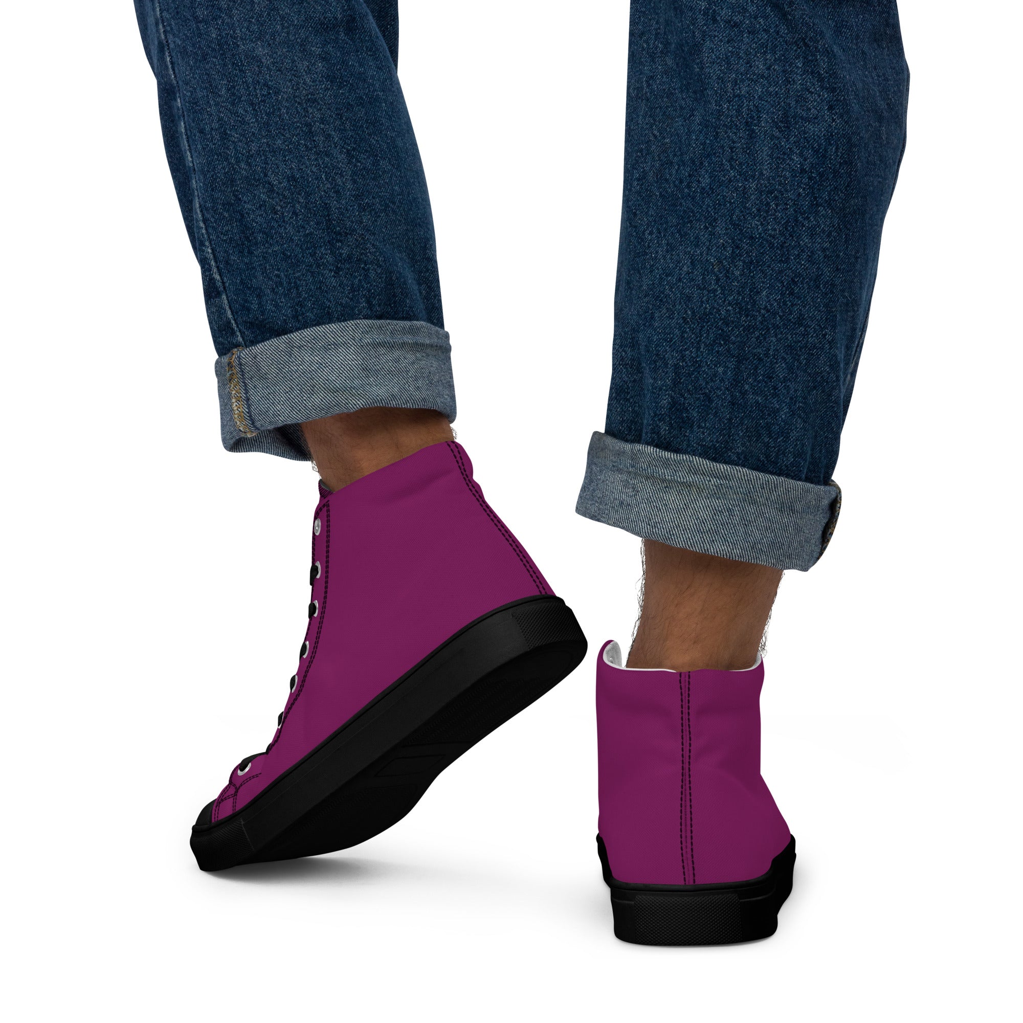 Men’s high top canvas-Eggplant