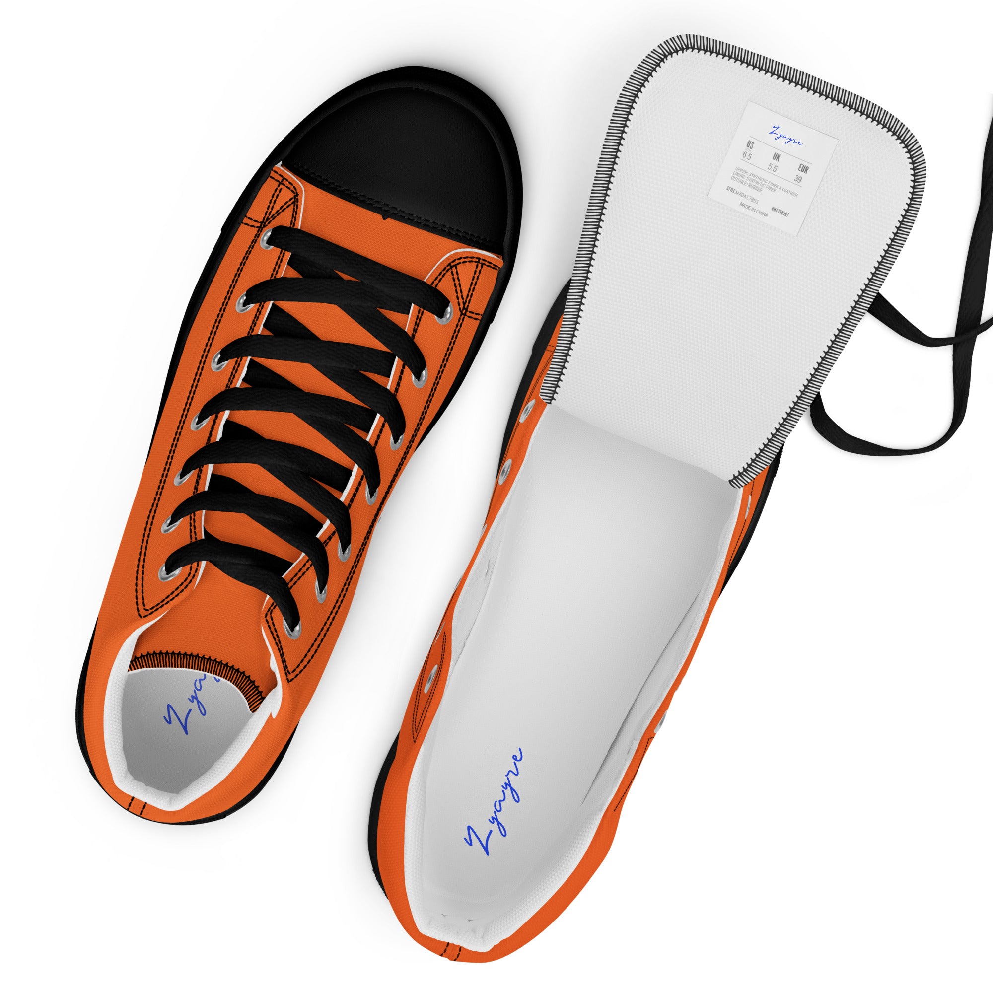 Men’s high top canvas-Orange