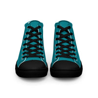 Men’s high top canvas-Eastern Blue