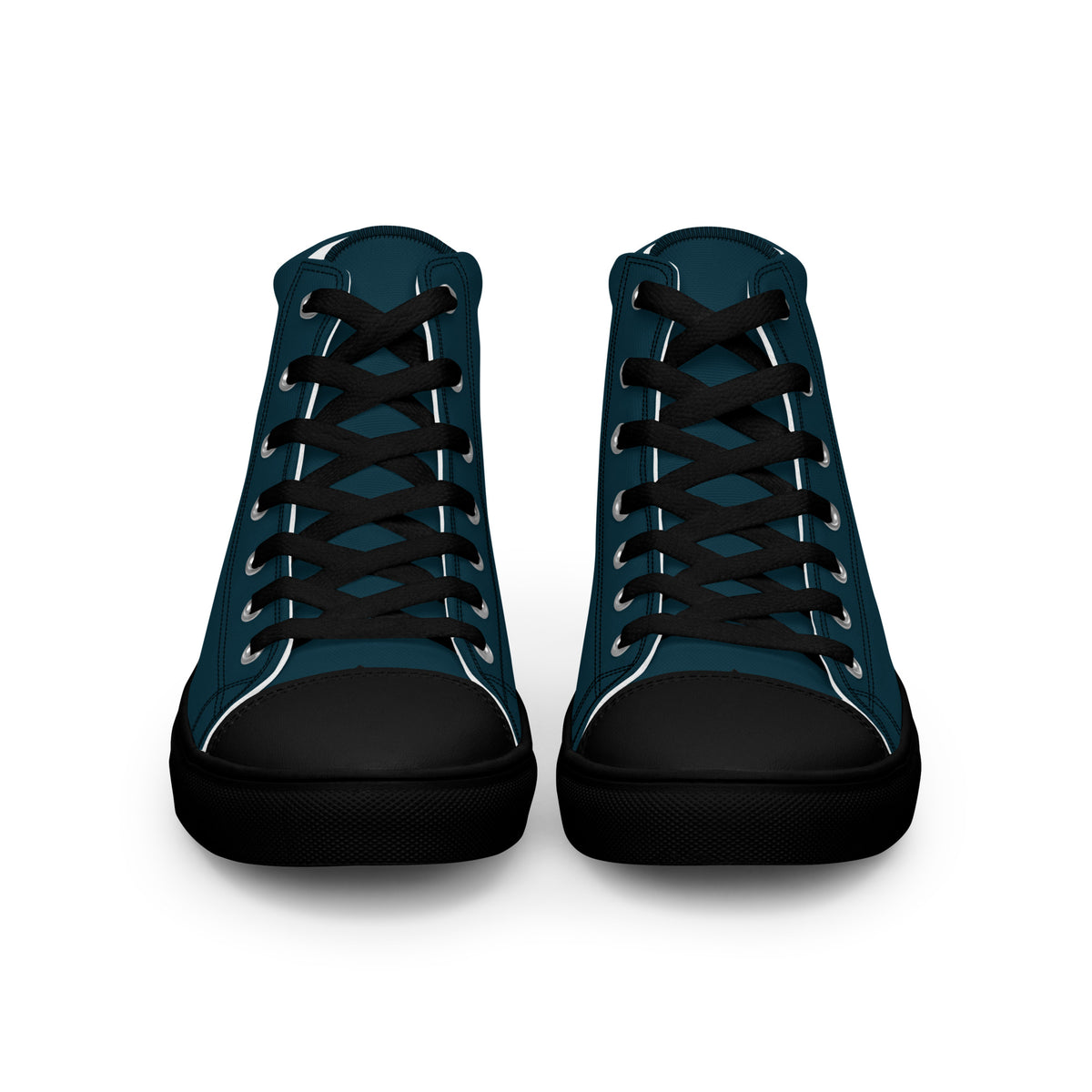 Men’s high top canvas-Blue Whale