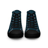 Men’s high top canvas-Blue Whale