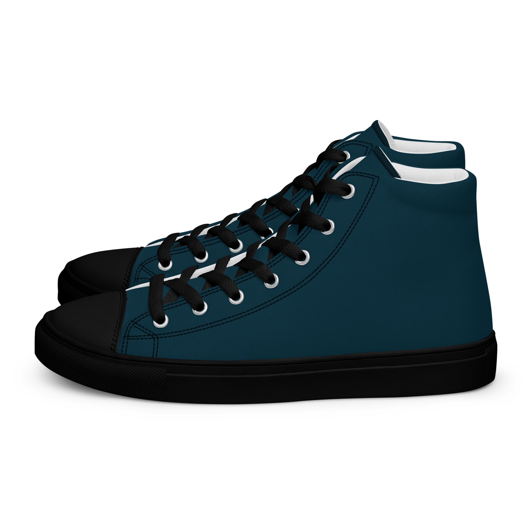 Men’s high top canvas-Blue Whale