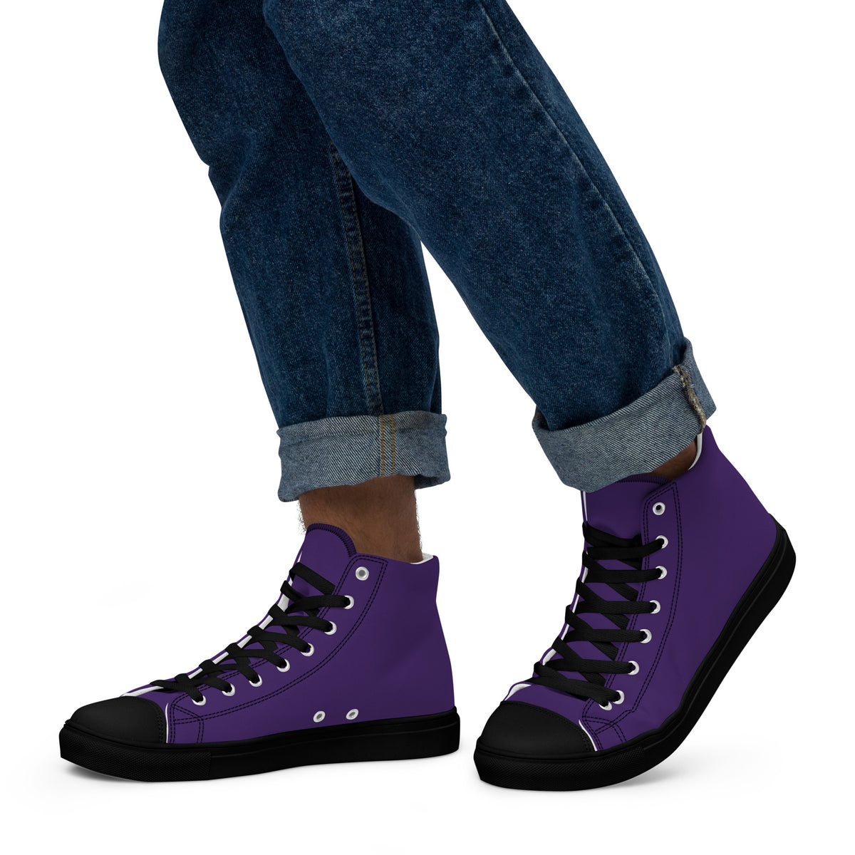 Men’s high top canvas-Purple