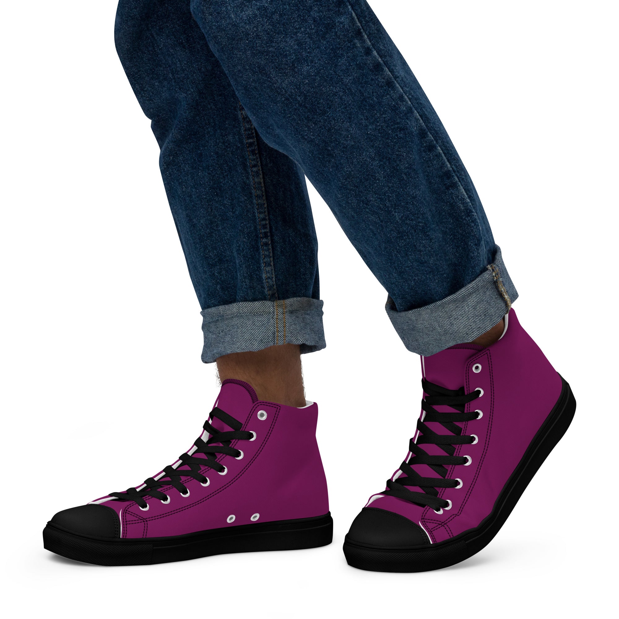 Men’s high top canvas-Eggplant