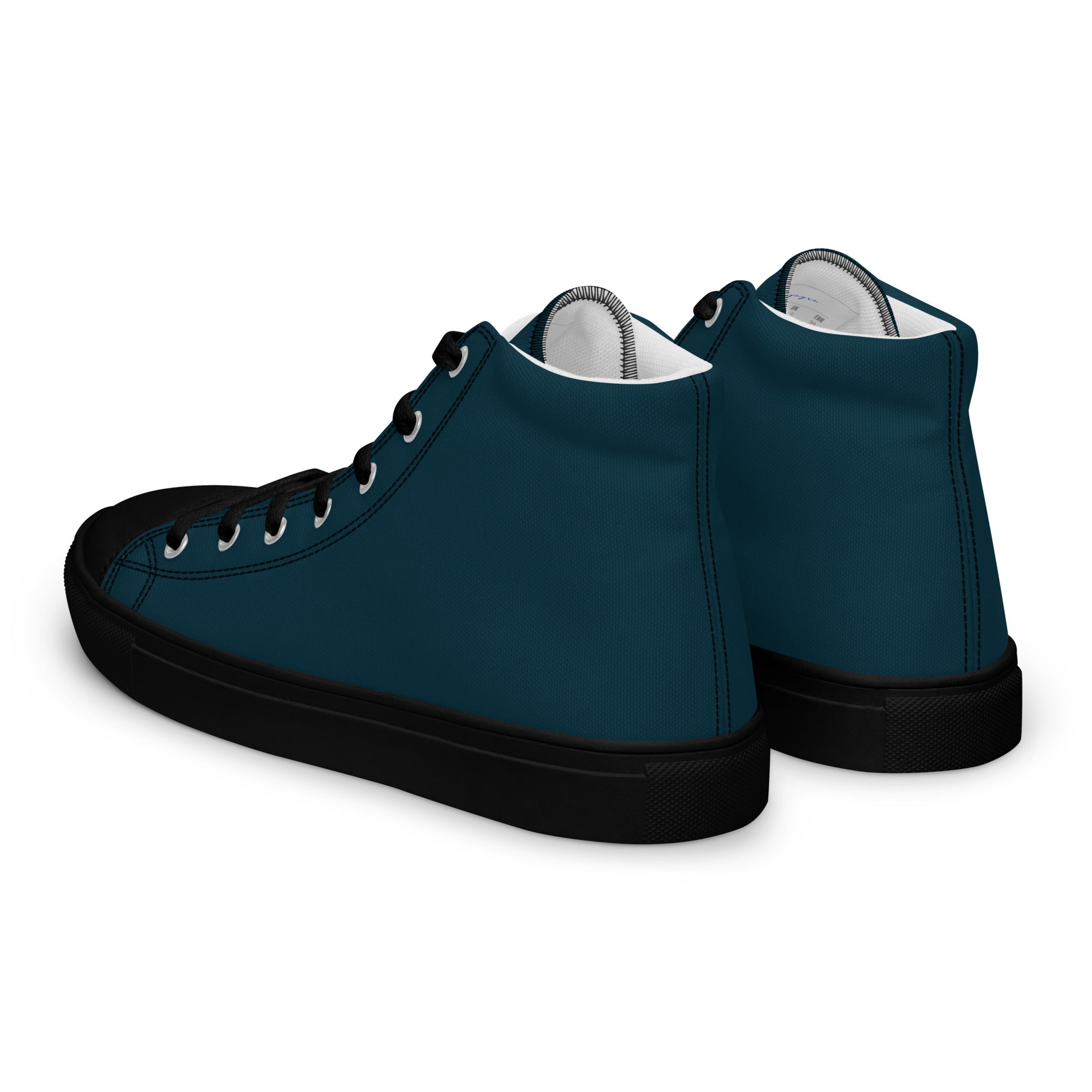 Men’s high top canvas-Blue Whale