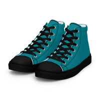 Men’s high top canvas-Eastern Blue
