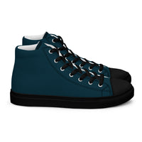 Men’s high top canvas-Blue Whale
