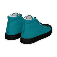 Men’s high top canvas-Eastern Blue