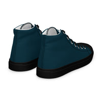 Men’s high top canvas-Blue Whale
