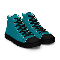 Men’s high top canvas-Eastern Blue