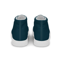 Men’s high top canvas-Blue Whale