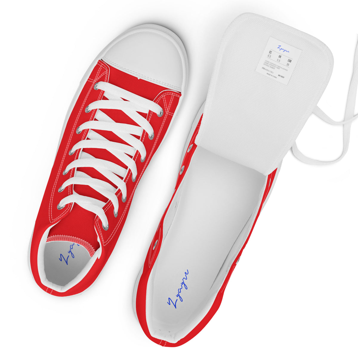 Men’s high top canvas-Alizarin
