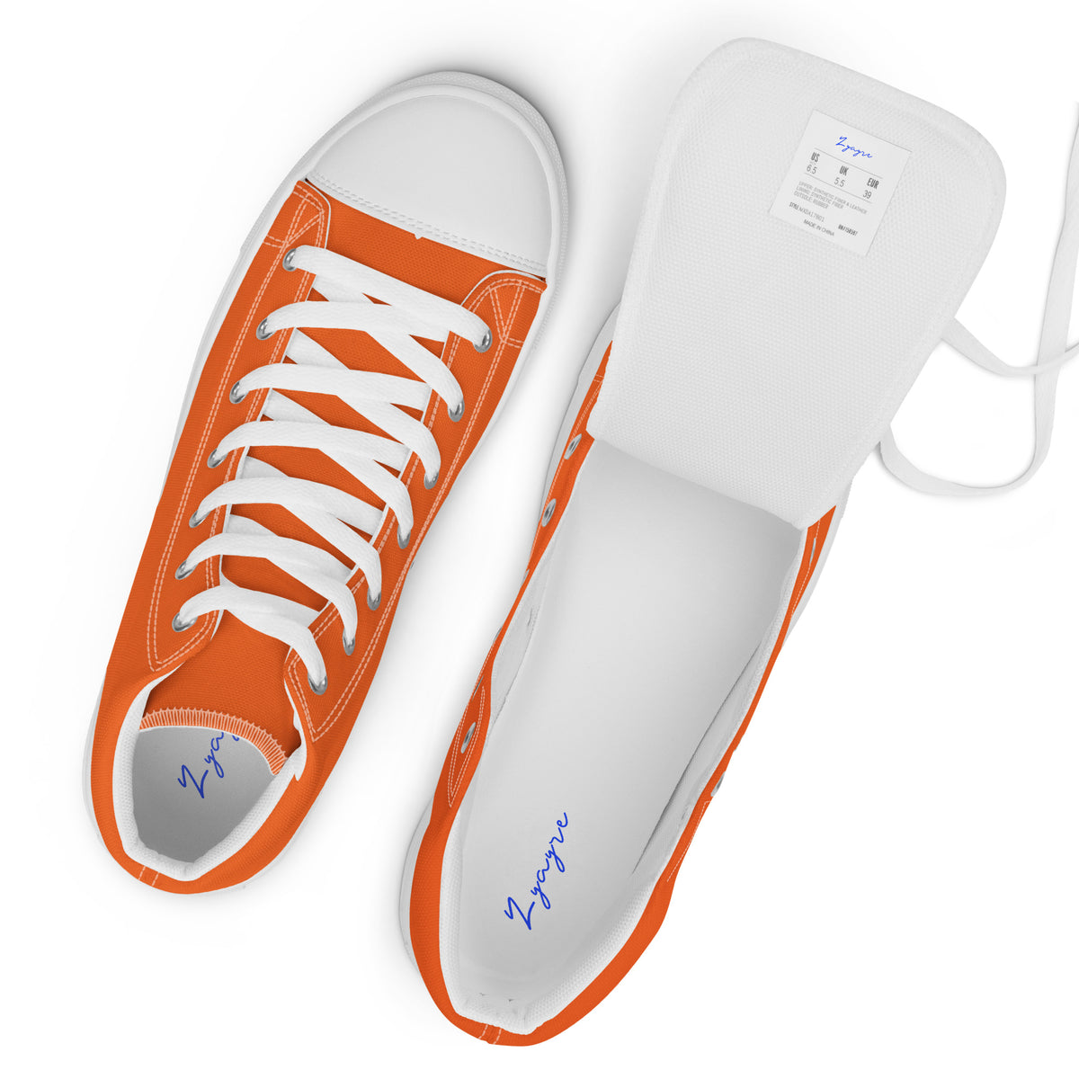 Men’s high top canvas-Orange