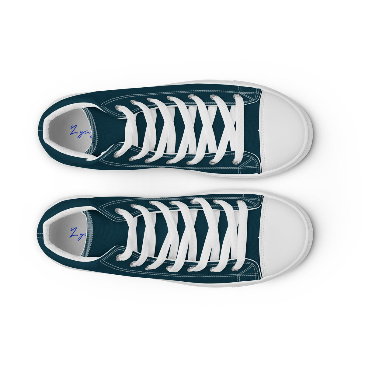 Men’s high top canvas-Blue Whale