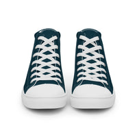 Men’s high top canvas-Blue Whale