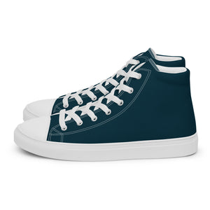 Men’s high top canvas-Blue Whale