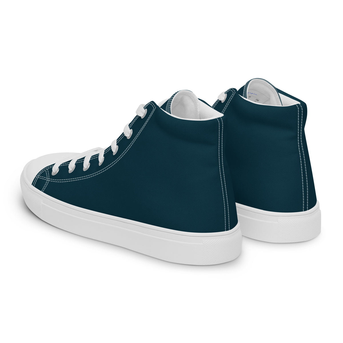 Men’s high top canvas-Blue Whale