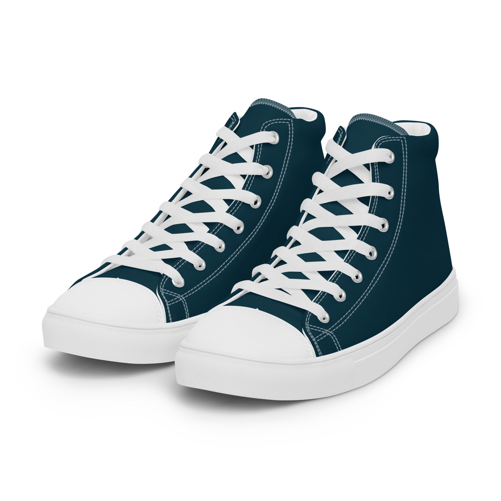 Men’s high top canvas-Blue Whale