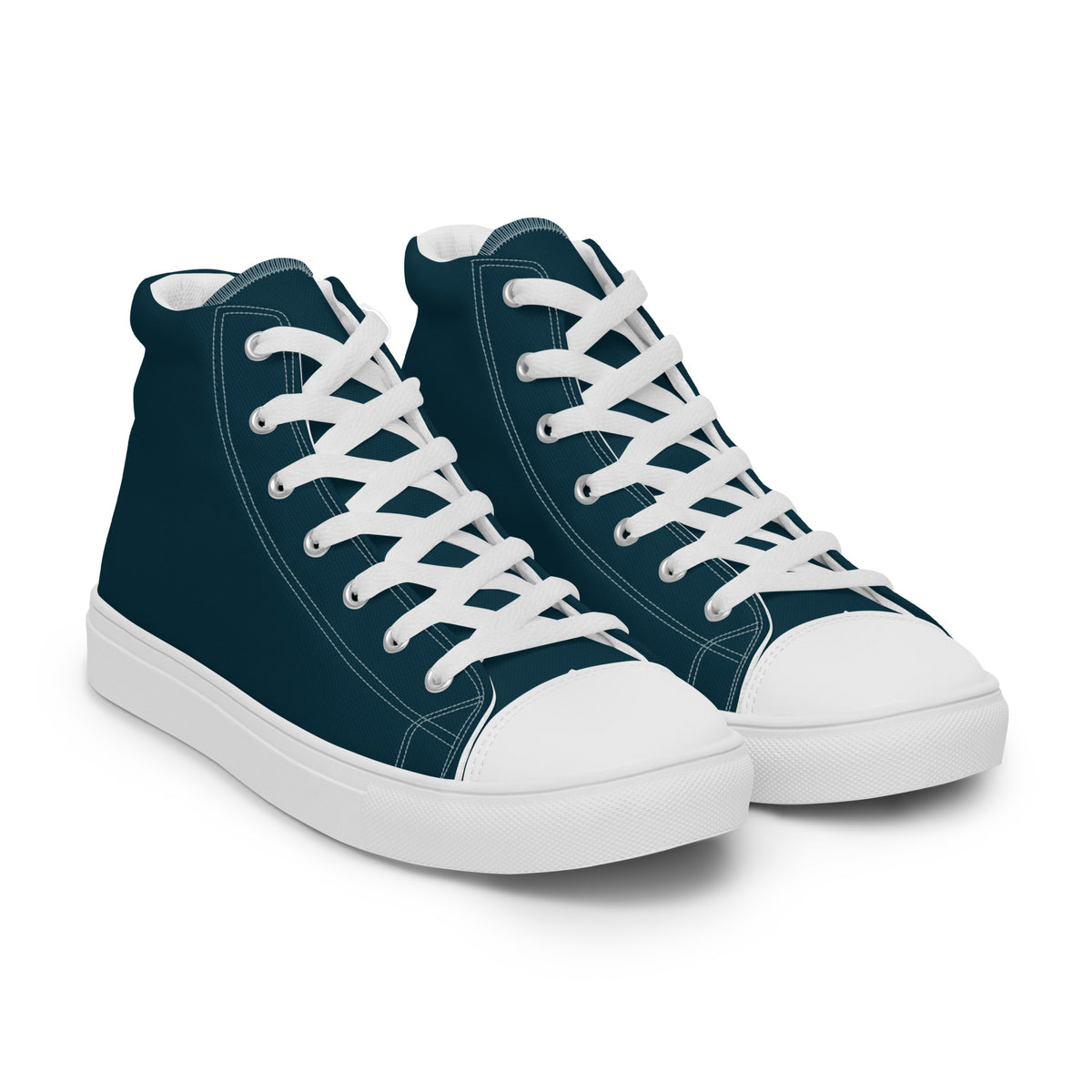 Men’s high top canvas-Blue Whale