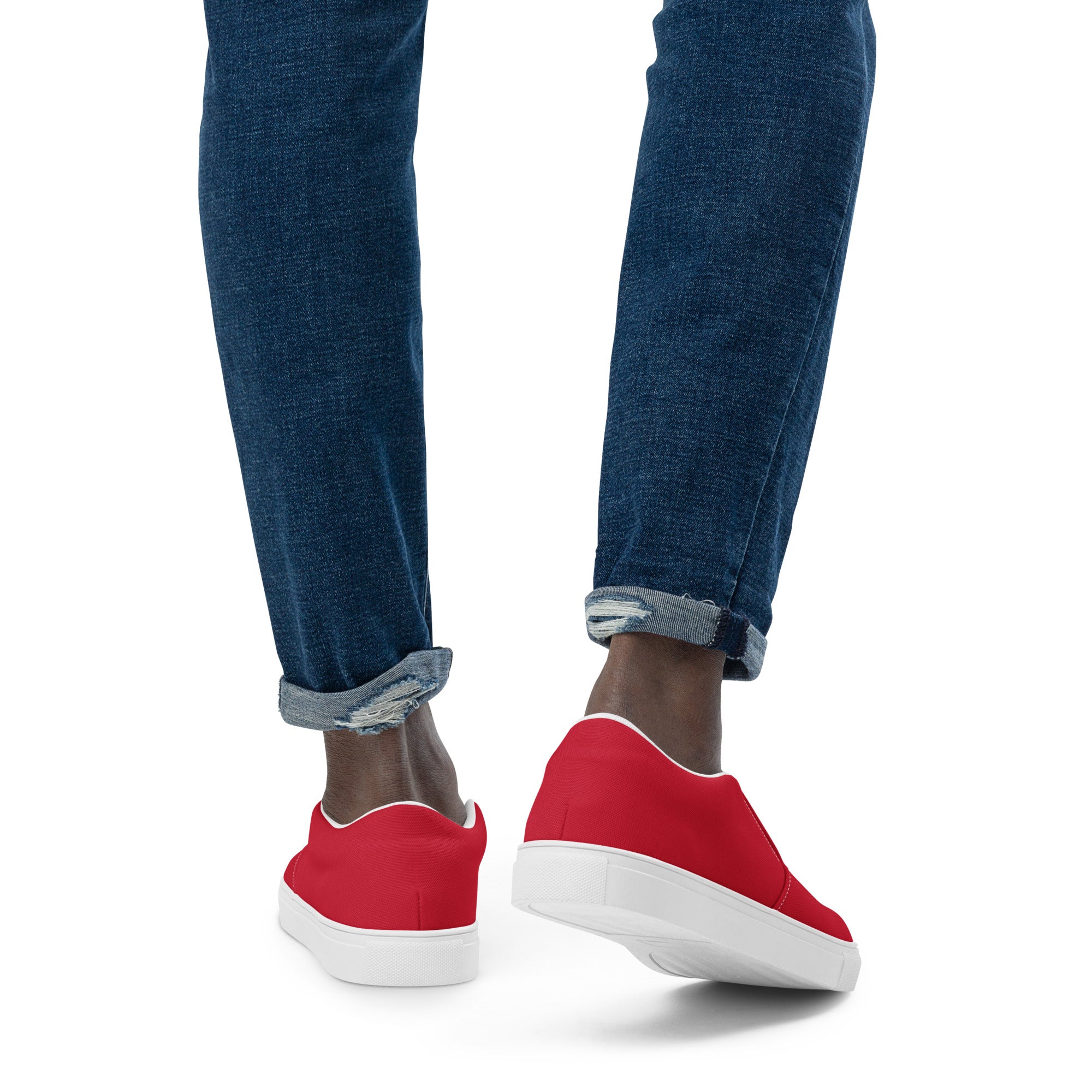 Men’s slip-on canvas-Red