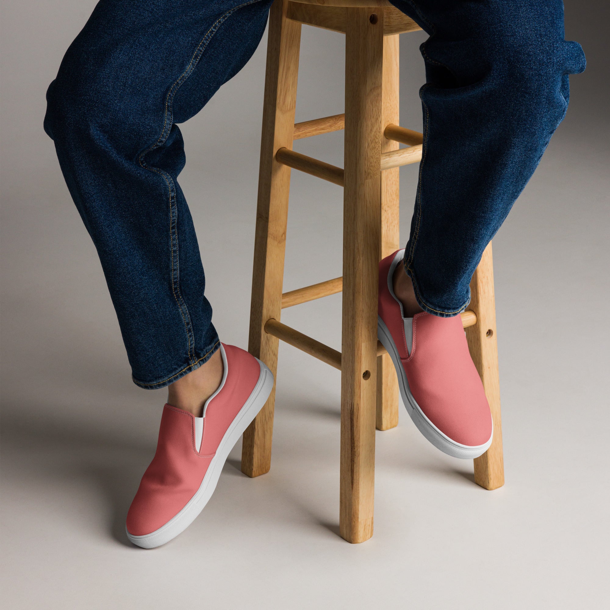 Men’s slip-on canvas-Salmon