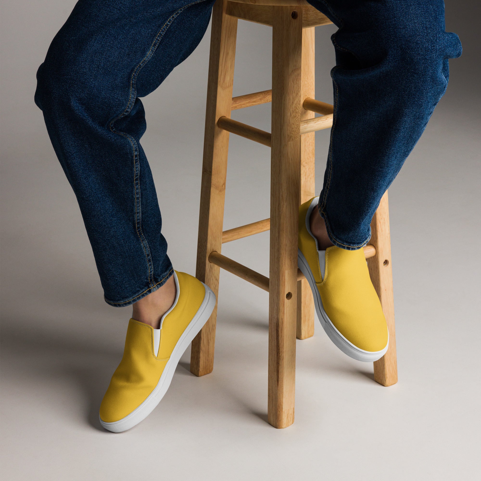 Men’s slip-on canvas-Yellow