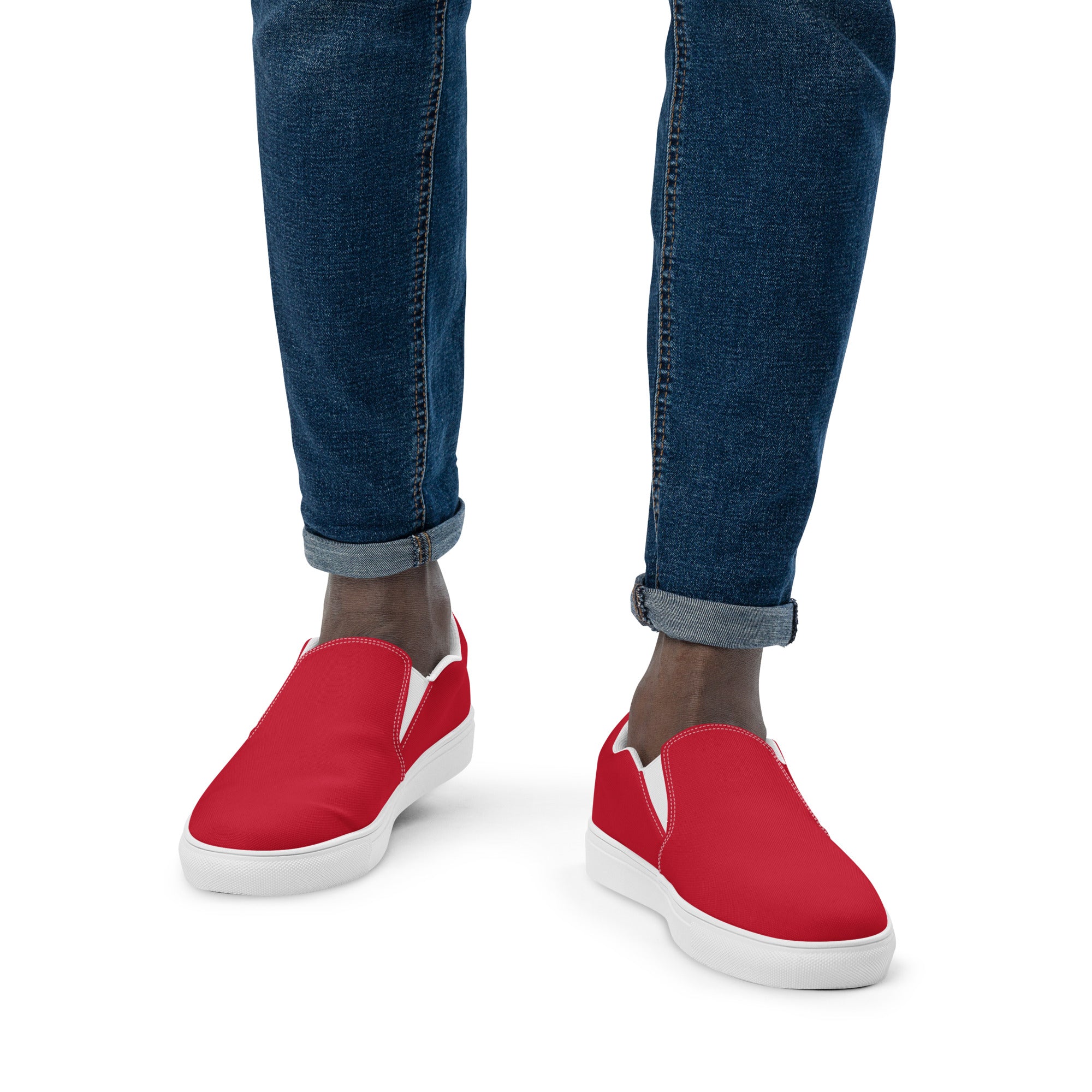 Men’s slip-on canvas-Red