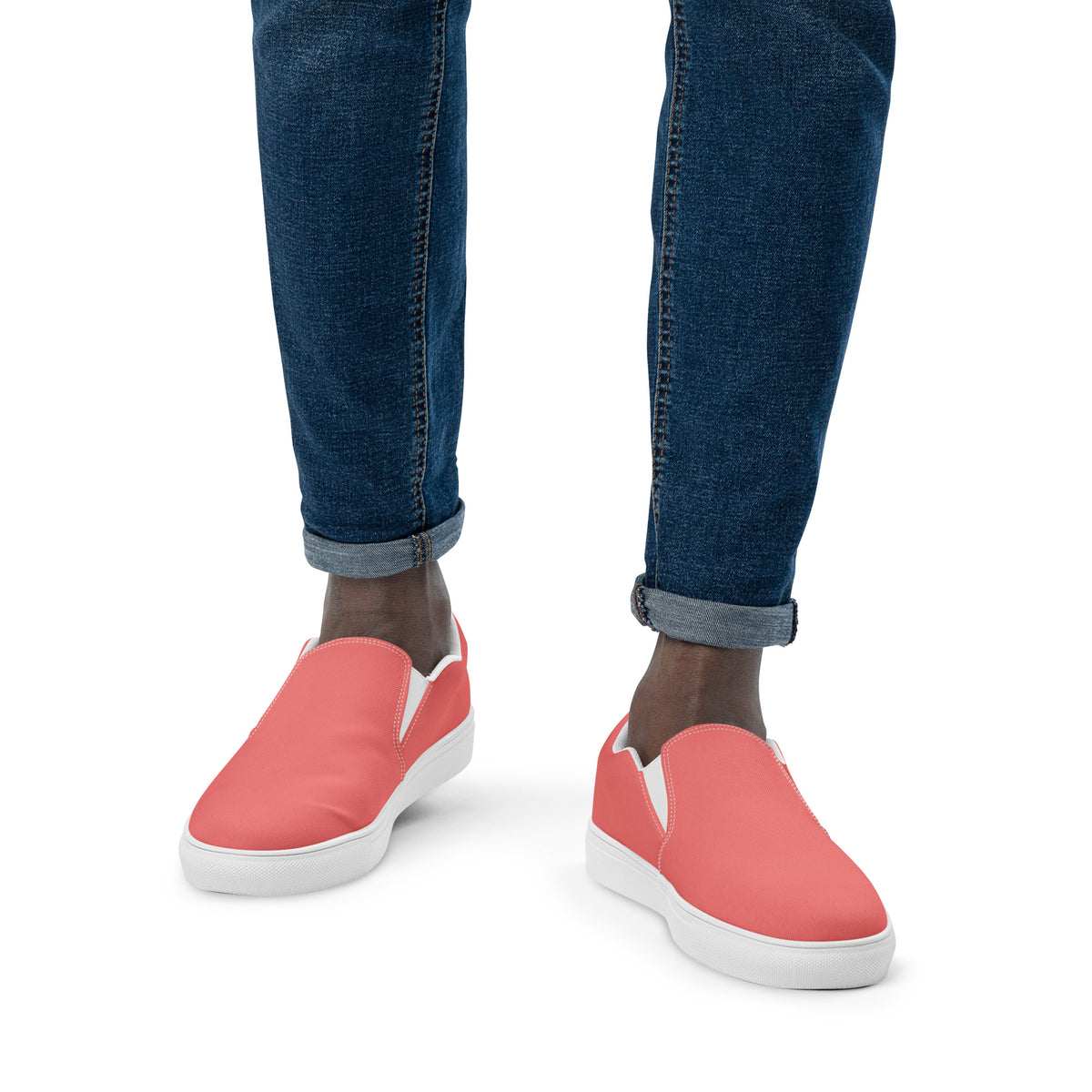 Men’s slip-on canvas-Salmon