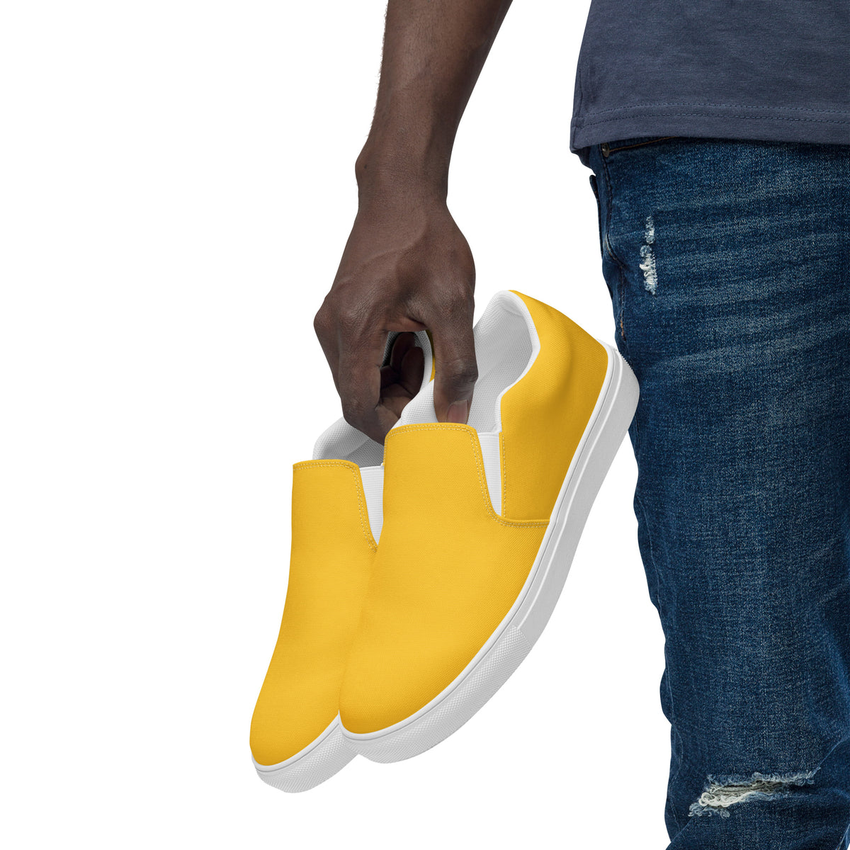 Men’s slip-on canvas-Yellow