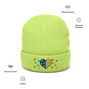 Ribbed knit beanie