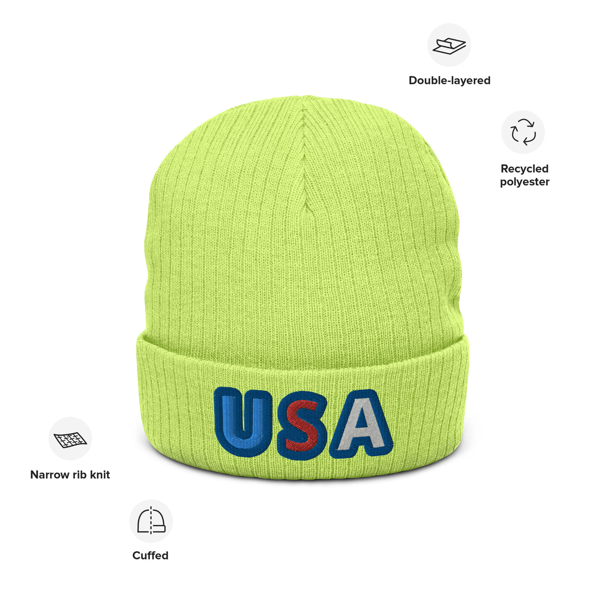 Ribbed knit beanie