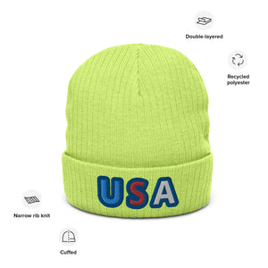 Ribbed knit beanie
