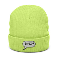 Ribbed knit beanie