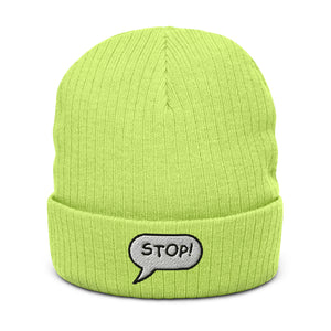Ribbed knit beanie
