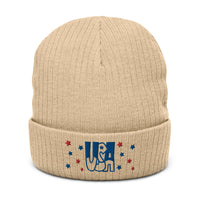 Ribbed knit beanie