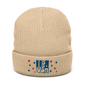 Ribbed knit beanie