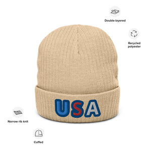 Ribbed knit beanie