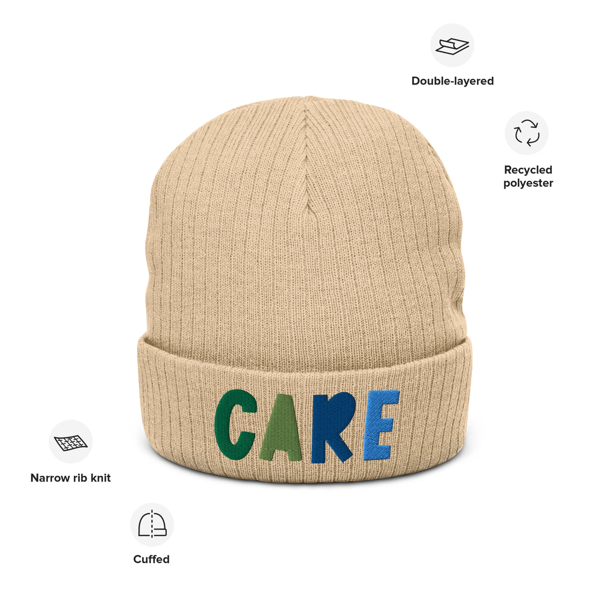 Ribbed knit beanie