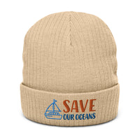 Ribbed knit beanie