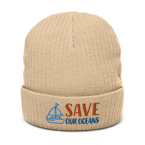Ribbed knit beanie
