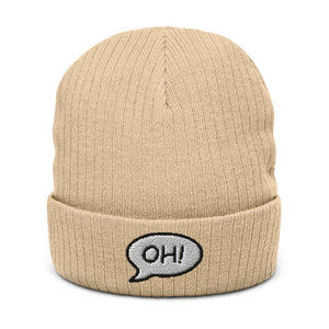 Ribbed knit beanie