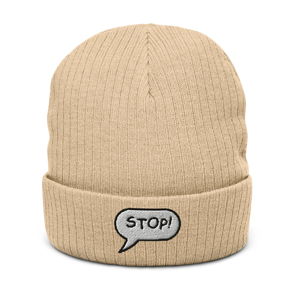 Ribbed knit beanie