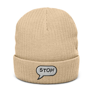 Ribbed knit beanie