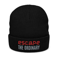 Ribbed knit beanie