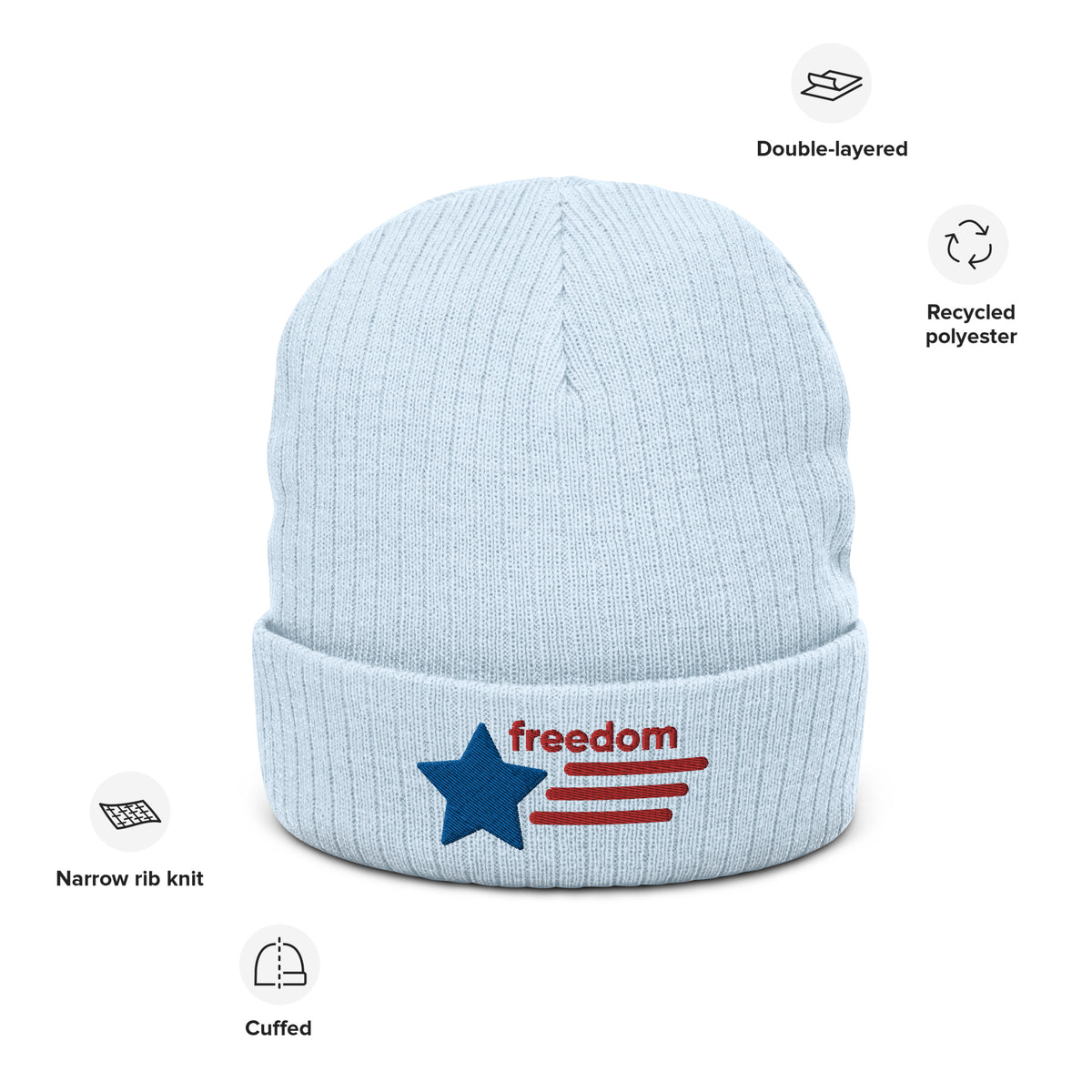 Ribbed knit beanie