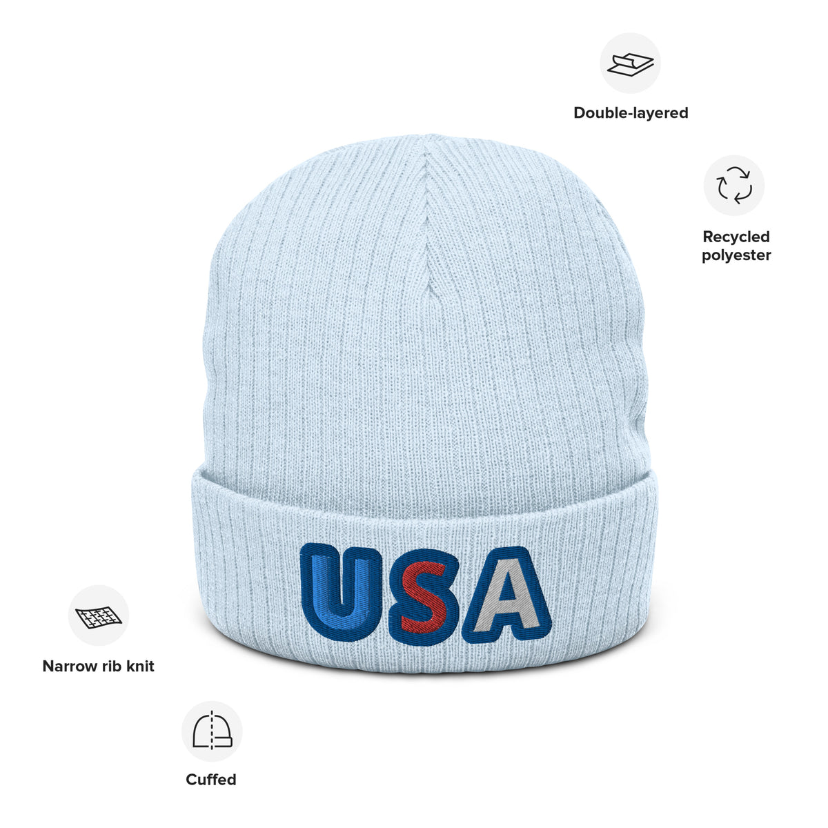Ribbed knit beanie