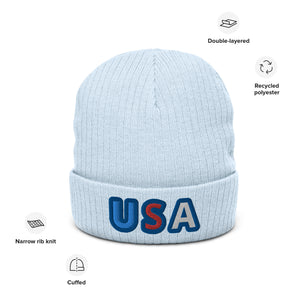 Ribbed knit beanie