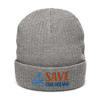 Ribbed knit beanie
