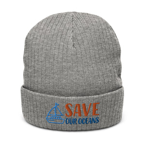 Ribbed knit beanie